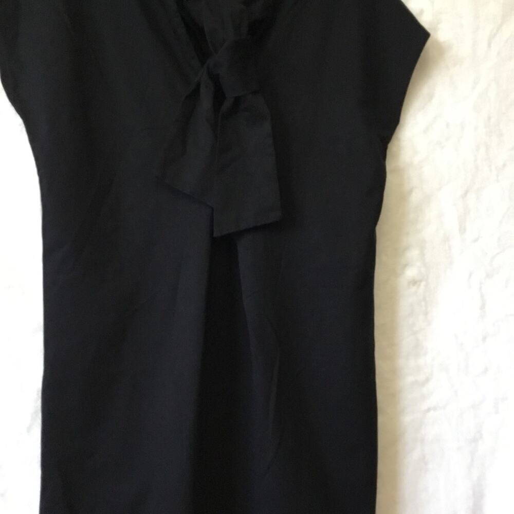 Sans & Sans Black Cap-Sleeved Dress With Tie - Picture 4 of 15